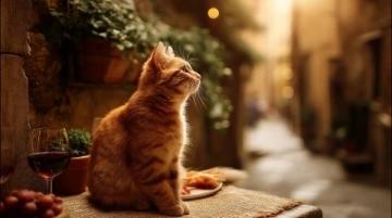 海口卡帕多奇亚餐厅的银渐层萌猫