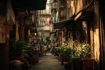 今晚到怀远西路,发现怀远夜市旁边有一个小巷——幸福巷。