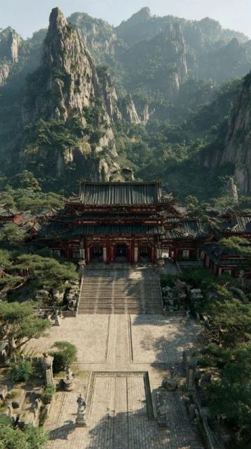 满堂乡的圆通寺及周边风景