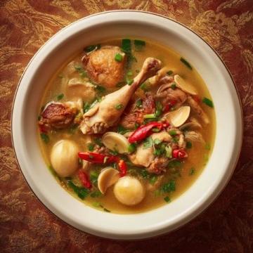 经典法式奶油鸡菇炖汤