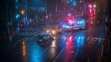 杭州街头惊现生死救援!40余司机齐心协力抬车救外卖小哥