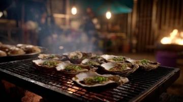夜幕下的枣庄东湖夜市美景与美食共赏
