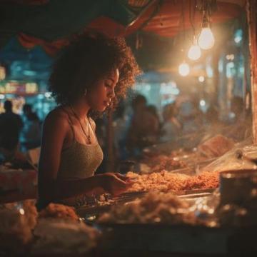 女孩路边吃炒饭遇到流浪汉,她的反应温暖人心