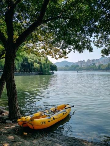 东江岸畔的放生盛景:台江边的如画风光