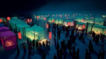 夜幕下的枣庄东湖夜市美景与美食共赏