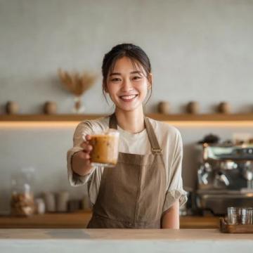 外卖小哥取单时目睹女店员在制作奶茶时哭泣