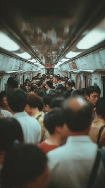 重庆轻轨上的美食排队奇观