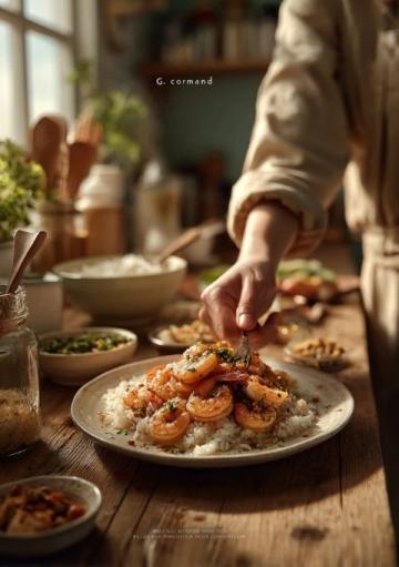 香辣芋头蒸虾美味佳肴的做法与步骤