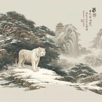 清朝姚墅乡民在山上突遇老虎,虎一个剑步扑倒了他,利爪抓伤脸颊血流不止