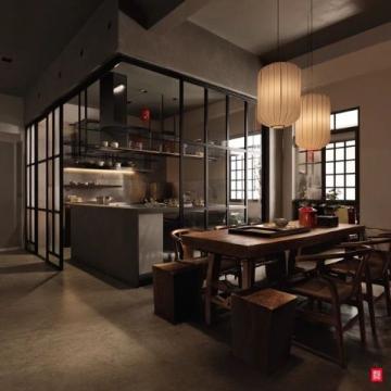 成都万来食堂新天地店餐饮空间美学设计