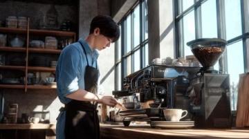 外卖小哥取单时目睹女店员在制作奶茶时哭泣