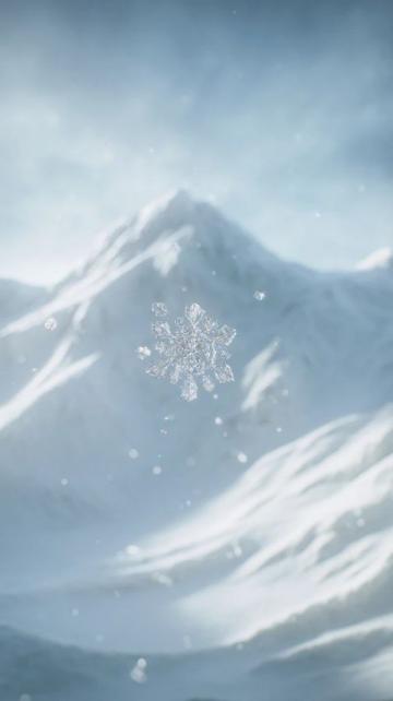 大理,雪花中的日光。