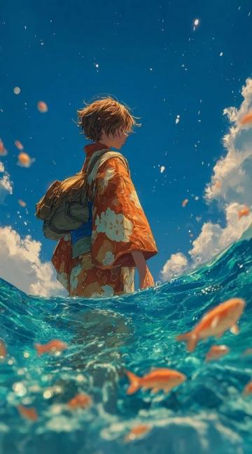天空与水中的美丽相遇
