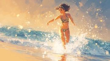 夏日畅游海浪间,悠享涛声共鸣时