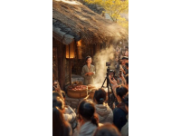 四川广元农村清晨：土灶上粉蒸肉的美味仪式感